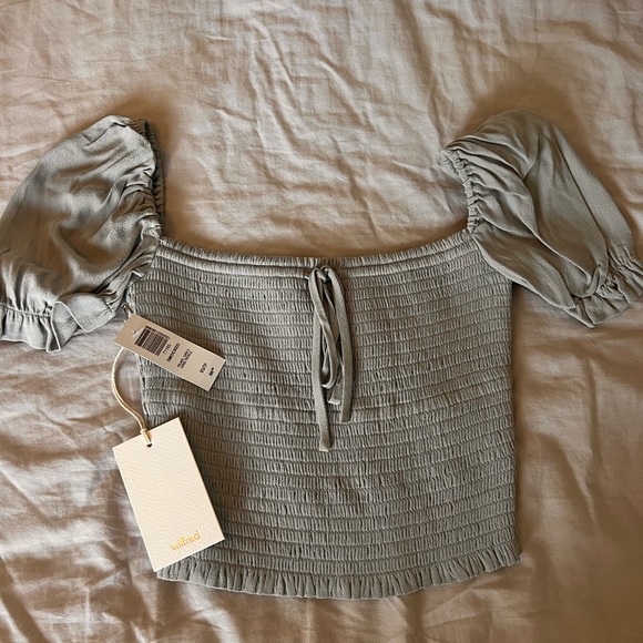 Wilfred Smocked Blouse - Pearl Grey - Picture 4 of 4